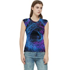 Symmetry Awesome 3d Digital Art Graphic Pattern Vortex Women s Raglan Cap Sleeve Tee by danenraven