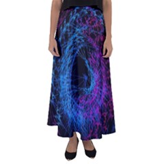 Symmetry Awesome 3d Digital Art Graphic Pattern Vortex Flared Maxi Skirt by danenraven