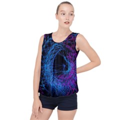 Symmetry Awesome 3d Digital Art Graphic Pattern Vortex Bubble Hem Chiffon Tank Top by danenraven