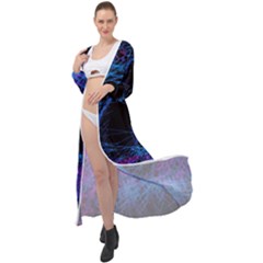 Symmetry Awesome 3d Digital Art Graphic Pattern Vortex Maxi Chiffon Beach Wrap by danenraven