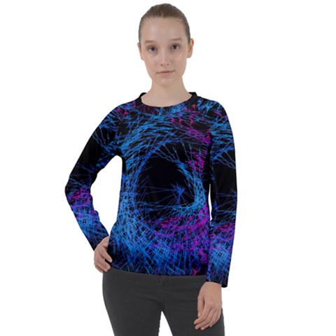 Symmetry Awesome 3d Digital Art Graphic Pattern Vortex Women s Long Sleeve Raglan Tee by danenraven