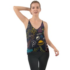 Seamless Outer Space Pattern Chiffon Cami by danenraven