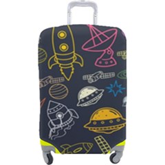 Seamless Outer Space Pattern Luggage Cover (large) by danenraven