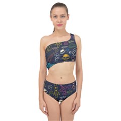 Seamless Outer Space Pattern Spliced Up Two Piece Swimsuit by danenraven