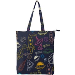 Seamless Outer Space Pattern Double Zip Up Tote Bag by danenraven