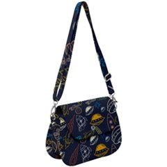 Seamless Outer Space Pattern Saddle Handbag by danenraven