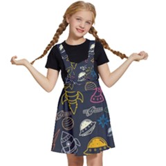 Seamless Outer Space Pattern Kids  Apron Dress