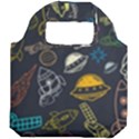 Seamless Outer Space Pattern Foldable Grocery Recycle Bag View2