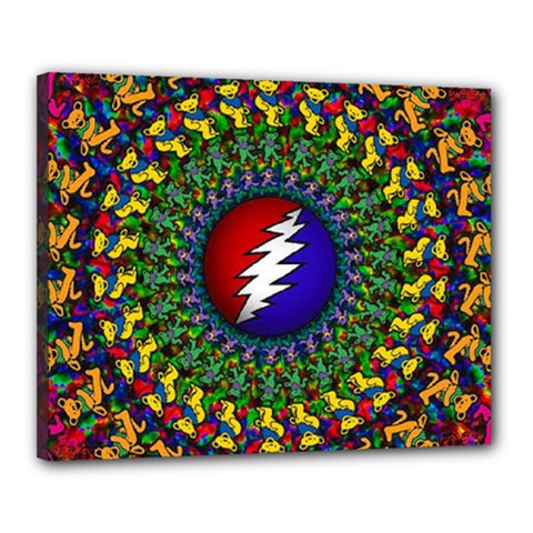 Grateful Dead Canvas 20  X 16  (stretched)