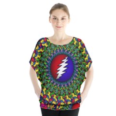 Grateful Dead Batwing Chiffon Blouse