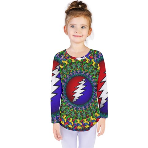 Grateful Dead Kids  Long Sleeve Tee by Jancukart