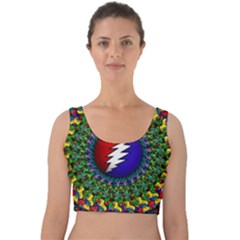 Grateful Dead Velvet Crop Top by Jancukart