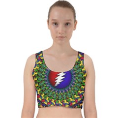 Grateful Dead Velvet Racer Back Crop Top