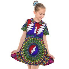 Grateful Dead Kids  Short Sleeve Shirt Dress by Jancukart