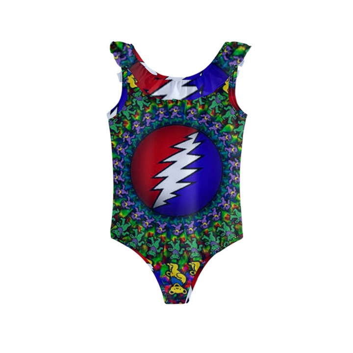 Grateful Dead Kids  Frill Swimsuit