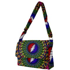 Grateful Dead Full Print Messenger Bag (l) by Jancukart