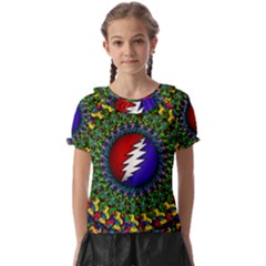 Grateful Dead Kids  Frill Chiffon Blouse by Jancukart