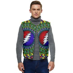 Grateful Dead Men s Short Button Up Puffer Vest	