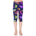 Space Pattern Kids  Capri Leggings  View1