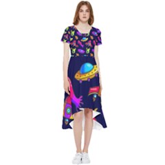 Space Pattern High Low Boho Dress by Ravend