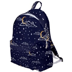 Hand Drawn Scratch Style Night Sky With Moon Cloud Space Among Stars Seamless Pattern Vector Design The Plain Backpack by Ravend