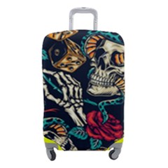 Vintage Art Tattoos Colorful Seamless Pattern Luggage Cover (small) by Ravend