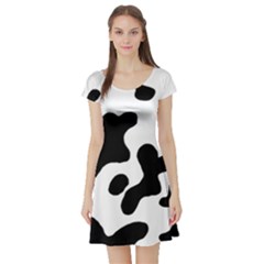 Cow Pattern Short Sleeve Skater Dress by Wegoenart