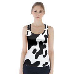 Cow Pattern Racer Back Sports Top by Wegoenart