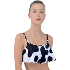 Cow Pattern Frill Bikini Top by Wegoenart