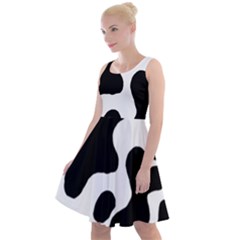 Cow Pattern Knee Length Skater Dress by Wegoenart