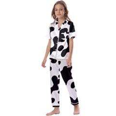 Cow Pattern Kids  Satin Short Sleeve Pajamas Set by Wegoenart