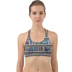 Bookshelf Back Web Sports Bra by Wegoenart