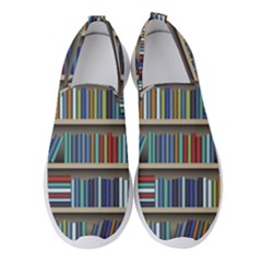 Bookshelf Women s Slip On Sneakers by Wegoenart