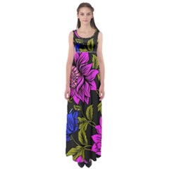 Botany Floral Flower Plant Petals Empire Waist Maxi Dress by Wegoenart