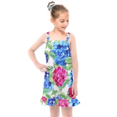 Flowers Floral Picture Flower Kids  Overall Dress by Wegoenart