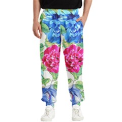 Flowers Floral Picture Flower Men s Elastic Waist Pants by Wegoenart