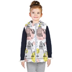 The Park  Pattern Design Kids  Hooded Puffer Vest