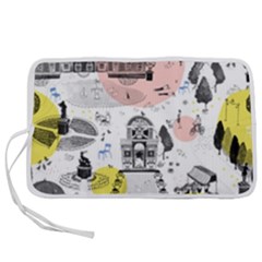 The Park  Pattern Design Pen Storage Case (m) by Wegoenart