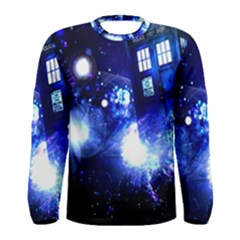 Tardis Background Space Men s Long Sleeve Tee