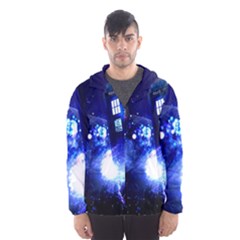 Tardis Background Space Men s Hooded Windbreaker