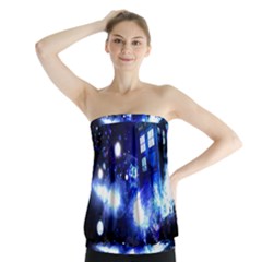 Tardis Background Space Strapless Top