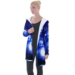 Tardis Background Space Longline Hooded Cardigan by Jancukart