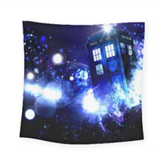 Tardis Background Space Square Tapestry (small) by Jancukart