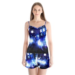 Tardis Background Space Satin Pajamas Set