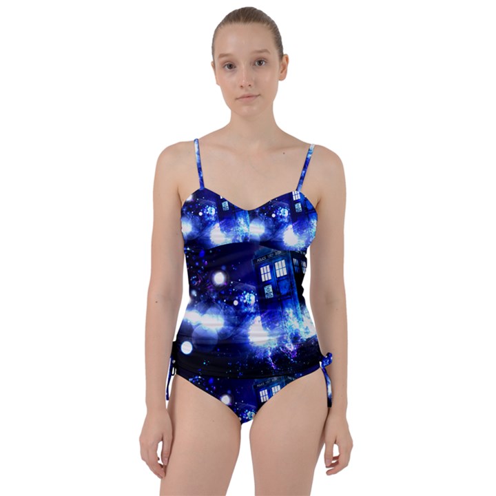 Tardis Background Space Sweetheart Tankini Set