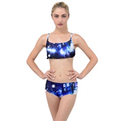 Tardis Background Space Layered Top Bikini Set