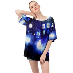 Tardis Background Space Oversized Chiffon Top