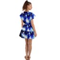 Tardis Background Space Flutter Sleeve Wrap Dress View2