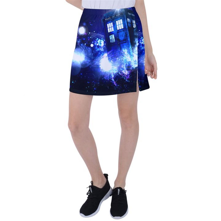 Tardis Background Space Tennis Skirt