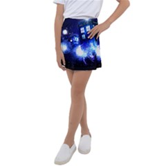 Tardis Background Space Kids  Tennis Skirt by Jancukart